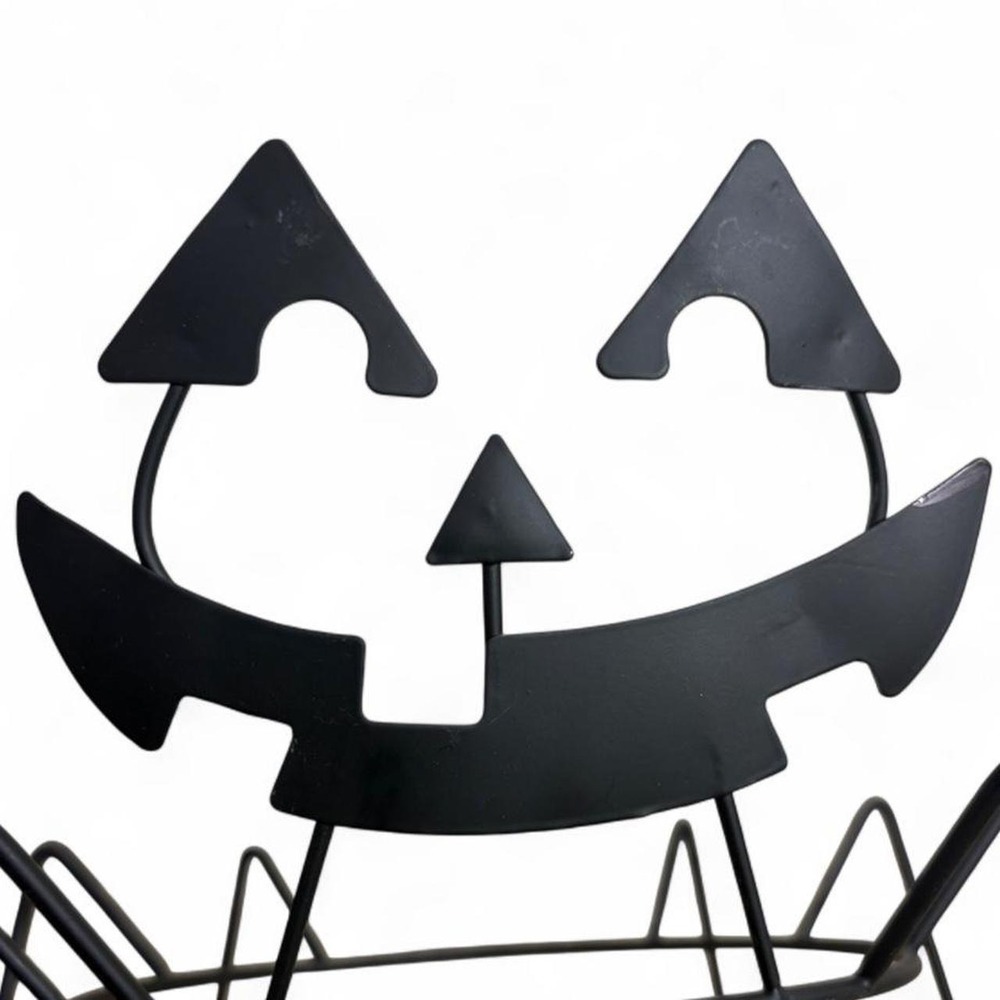 Spider Planter Stands Set of 2 Black Metal Halloween Decor Witchy Pumpkin Gothy - Picture 8 of 8